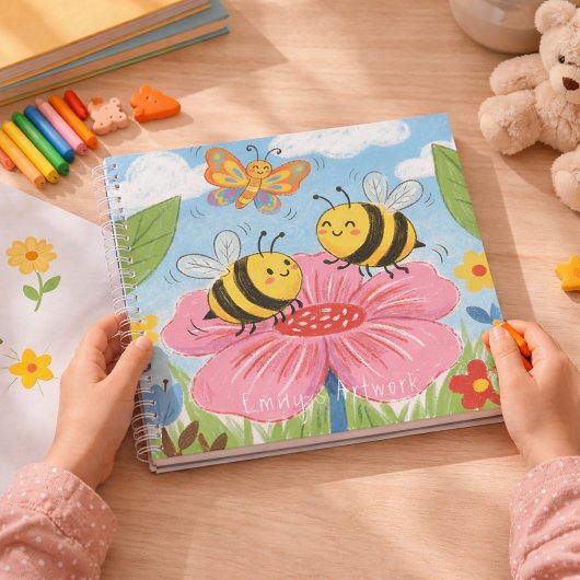 Carnet Cute Bees & Butterfly Kids Sketchbook