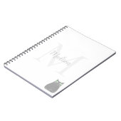 Carnet Cute Black Cat Custom Name Initial  (Côté gauche)