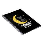 Carnet Cute Black Cat on Moon - Full Moon Friend (Côté Droit)
