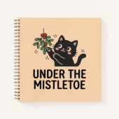 Carnet Cute Black Cat Under Mistletoe Christmas Planner (Devant)