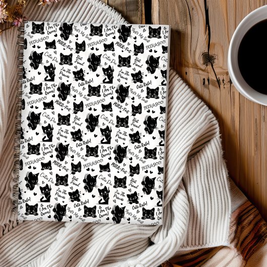 Carnet Cute Black Cats et Motif des paroles