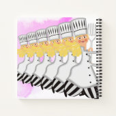 Carnet Cute blonde chef fille personnalisée recettes de l (Dos)