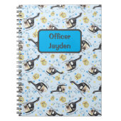 Carnet Cute Boys Police Helicopter Print (Devant)