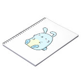 Carnet Cute Bunny Bleu Kawaii (Côté gauche)