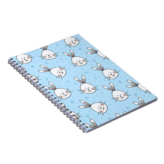 Carnet Cute Bunny Face Seamless Pattern (Côté Droit)
