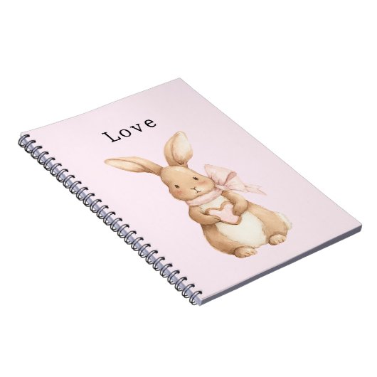 Carnet Cute Bunny Heart Bow Love (Côté Droit)