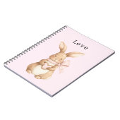 Carnet Cute Bunny Heart Bow Love (Côté gauche)