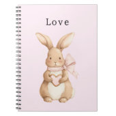 Carnet Cute Bunny Heart Bow Love (Devant)