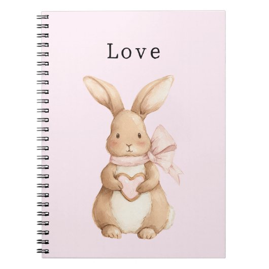 Carnet Cute Bunny Heart Bow Love (Devant)