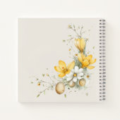 Carnet cute bunny with Easter eggs in a flower meadow (Dos)