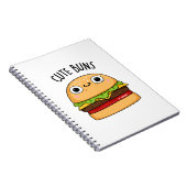 Carnet Cute Buns Jeu de mots drôle de burger  (Côté Droit)