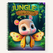 Carnet Cute Butterfly Girl Jungle Welcome Wildlife Fun 🦋 (Devant)