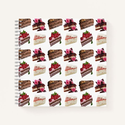 Carnet Cute Cakes Lovers Desserts Pattern (Devant)