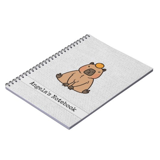 Carnet Cute Capybara à l'orange (Côté gauche)
