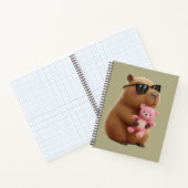 Carnet Cute Capybara Hugging Teddy Bear Spiral Notebook (Intérieur)
