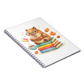 Carnet Cute Capybara Reading Books Watercolor (Côté Droit)