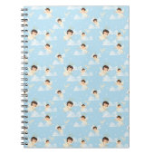Carnet Cute Cartoon Angels And Doves Seamless Pattern (Devant)