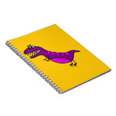 Carnet Cute cartoon angry purple dinosaure (Côté Droit)