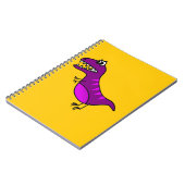 Carnet Cute cartoon angry purple dinosaure (Côté gauche)