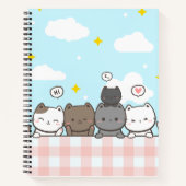 Carnet Cute Cartoon Cat Notebook  (Devant)
