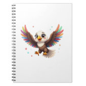 Carnet Cute Cartoon Eagle Flying – Friendly Vector Art (Devant)