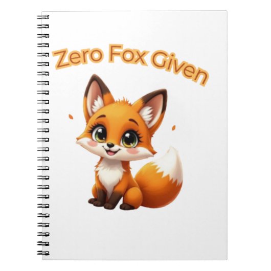 Carnet Cute Cartoon Fox – Adorable Kawaii Style (Devant)
