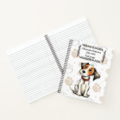 Carnet Cute Cartoon Jack Russell Empreinte de patte chiot (Intérieur)