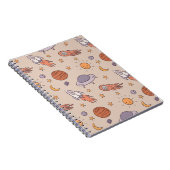 Carnet Cute Cartoon Outer Space Seamless Pattern Design (Côté Droit)
