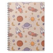 Carnet Cute Cartoon Outer Space Seamless Pattern Design (Devant)