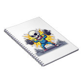 Carnet “Cute Cartoon Skeleton Weightlifter • Funny Gym Ba (Côté Droit)