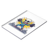 Carnet “Cute Cartoon Skeleton Weightlifter • Funny Gym Ba (Côté gauche)