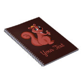 Carnet Cute cartoon squirrel with a peanut Photo Notebook (Côté Droit)
