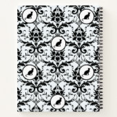 Carnet Cute Cat Damask Pois personnalisés (Dos)