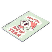 Carnet cute cat happy new year notebook (Côté gauche)