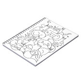 Carnet Cute Cat Line Art Coloring Notebook (Côté gauche)
