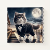 Carnet Cute Cat Pawdigy joue une sonate au clair de lune (Dos)