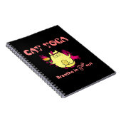Carnet Cute Cat Yoga - "Respirer, Purr Out" (Côté Droit)