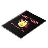 Carnet Cute Cat Yoga - "Respirer, Purr Out" (Côté gauche)