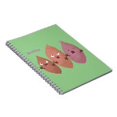 Carnet Cute chantant des patates douces caricaturales lég (Côté Droit)