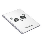Carnet Cute character panda children's (Côté Droit)
