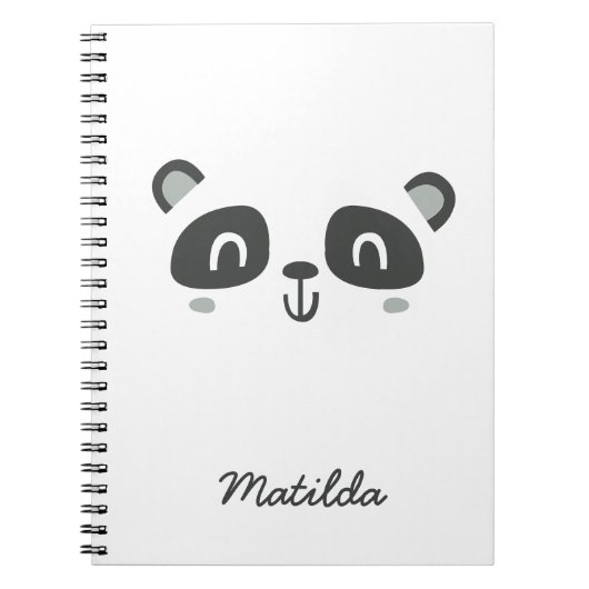 Carnet Cute character panda children's (Devant)