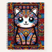 Carnet Cute Chat avec charme Motif traditionnel (Devant)