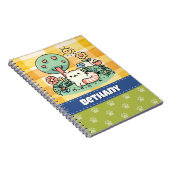 Carnet Cute Chat Dans Un Jardin Doodart Sur Mesure (Côté Droit)