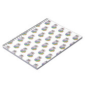 Carnet Cute chat licorne arc-en-ciel (Côté gauche)