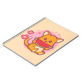 Carnet Cute Chat Manger Watermelon | Kawaii (Côté gauche)