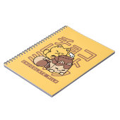 Carnet Cute Chat Riding Chocolat Lait Carton Kawaii Art (Côté gauche)