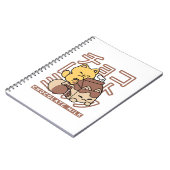 Carnet Cute Chat Riding Chocolat Lait Carton Kawaii Art (Côté gauche)