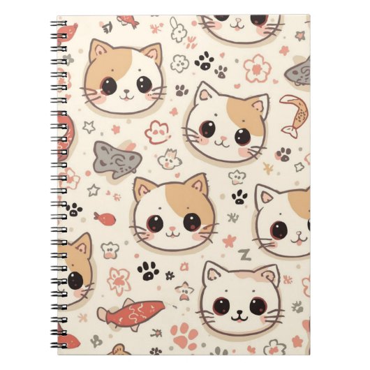 Carnet Cute Chat simple chaton Motif (Devant)