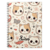 Carnet Cute Chat simple chaton Motif (Devant)