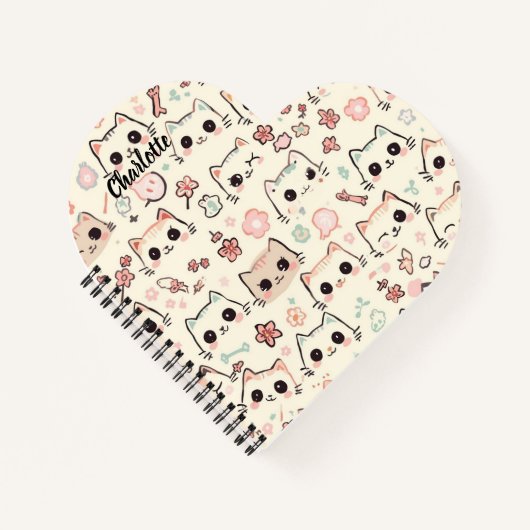 Carnet Cute Chat simple chaton Motif (Devant)